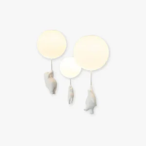 Kinderhanglamp | Beer en Ballon Design | CloudBear | Speels en Uniek Ontwerp | LED Verlichting | Hoogwaardig Kunststof en Metaal | Voor Kinderslaapkamers | 40 cm Diameter