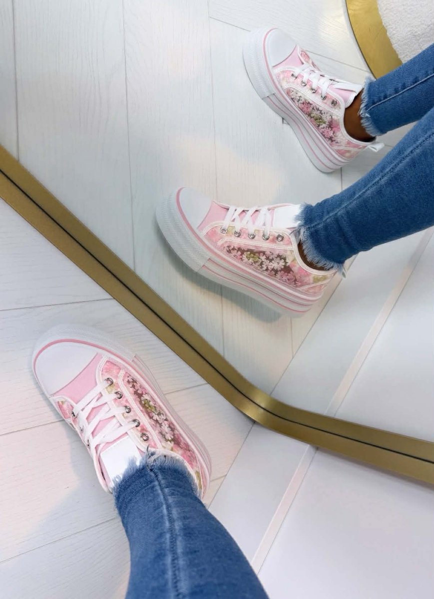 FLOWER LACE SNEAKER LS698 - PINK - Afbeelding 6