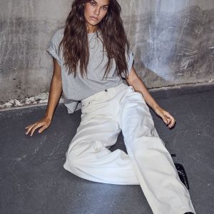 Haute L’Amitié HL Crew Neck Crop T-Shirt grijs