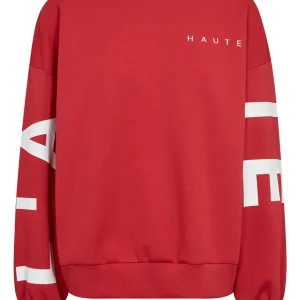 Haute L’Amitié Maxi Split Logo Sweat rood