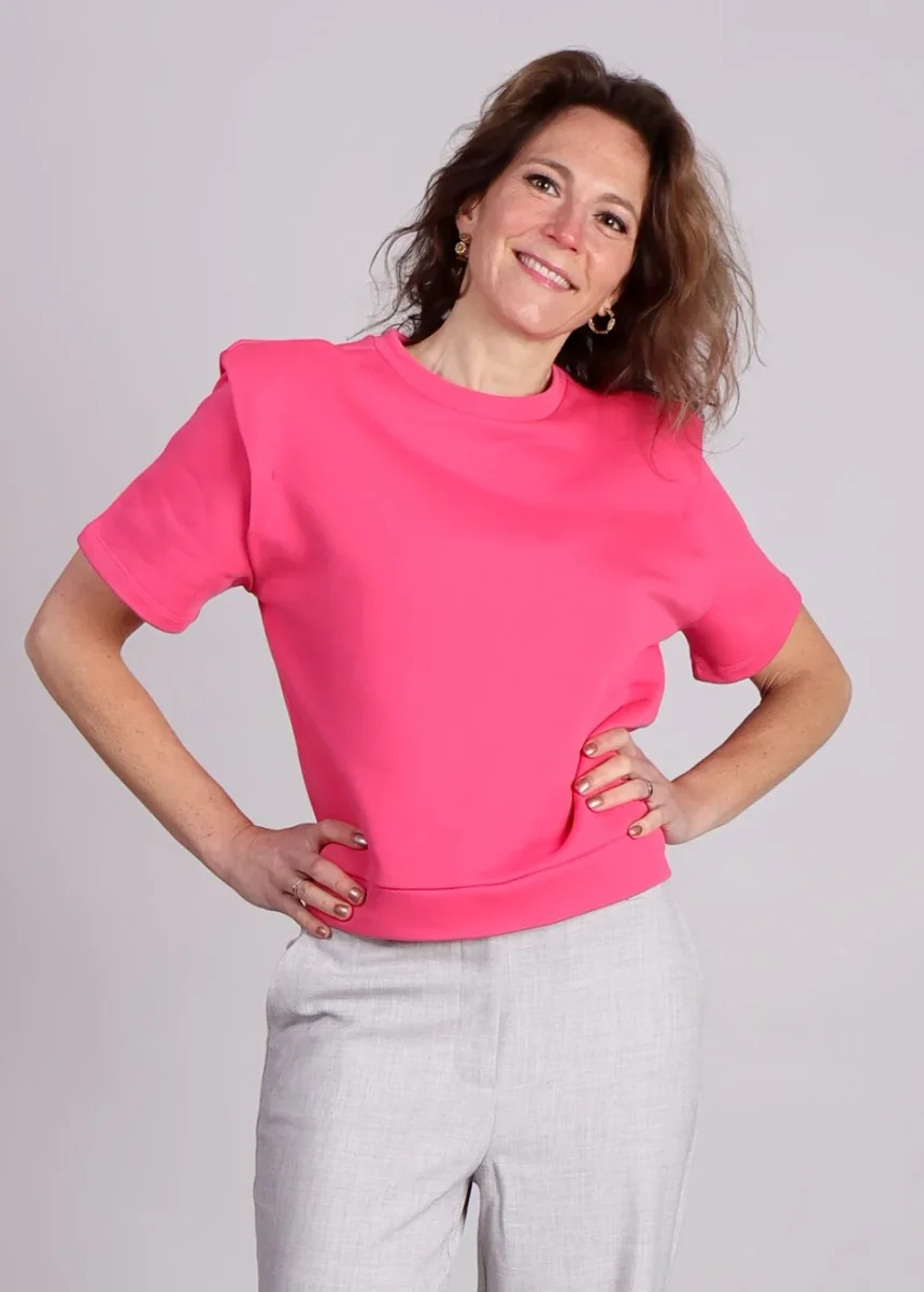 Homage top met schouderdetails Roze
