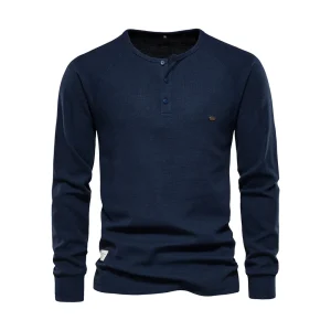 Heren Shirt met lange mouwen en ronde hals
