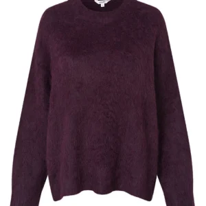 mbyM Gillis-M trui gebreid fluffy bordeaux rood