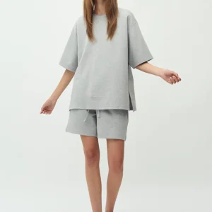 mbyM Jaxi-M short sweat kort grijs